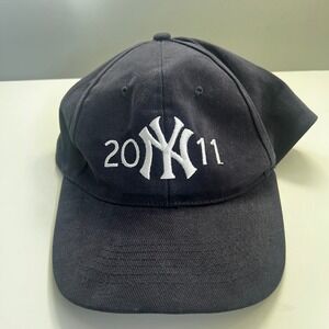 New York Yankees 2011 H&R Block Baseball Hat Navy Blue Embroidered Promo Cap